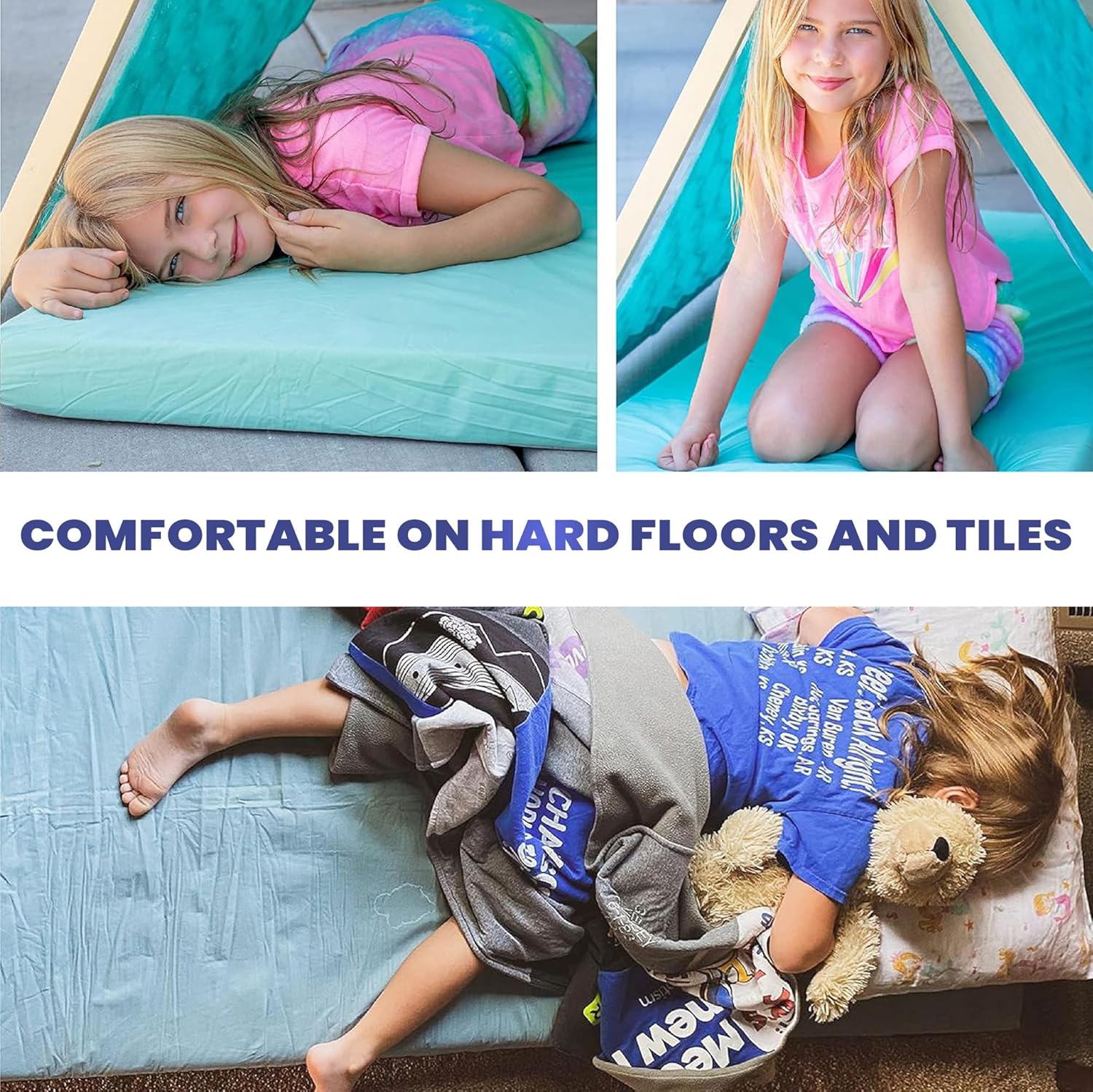 Matrix Comfort-Cell Memory Foam Camping Mattress Pad, Portable Foam Sleeping Pad for Camping, Roll up Sleeping Mat for Adults Floor Mattress Guest Floor Bed for Sleepover, Car, Tent SUV Cot Mattress wourant