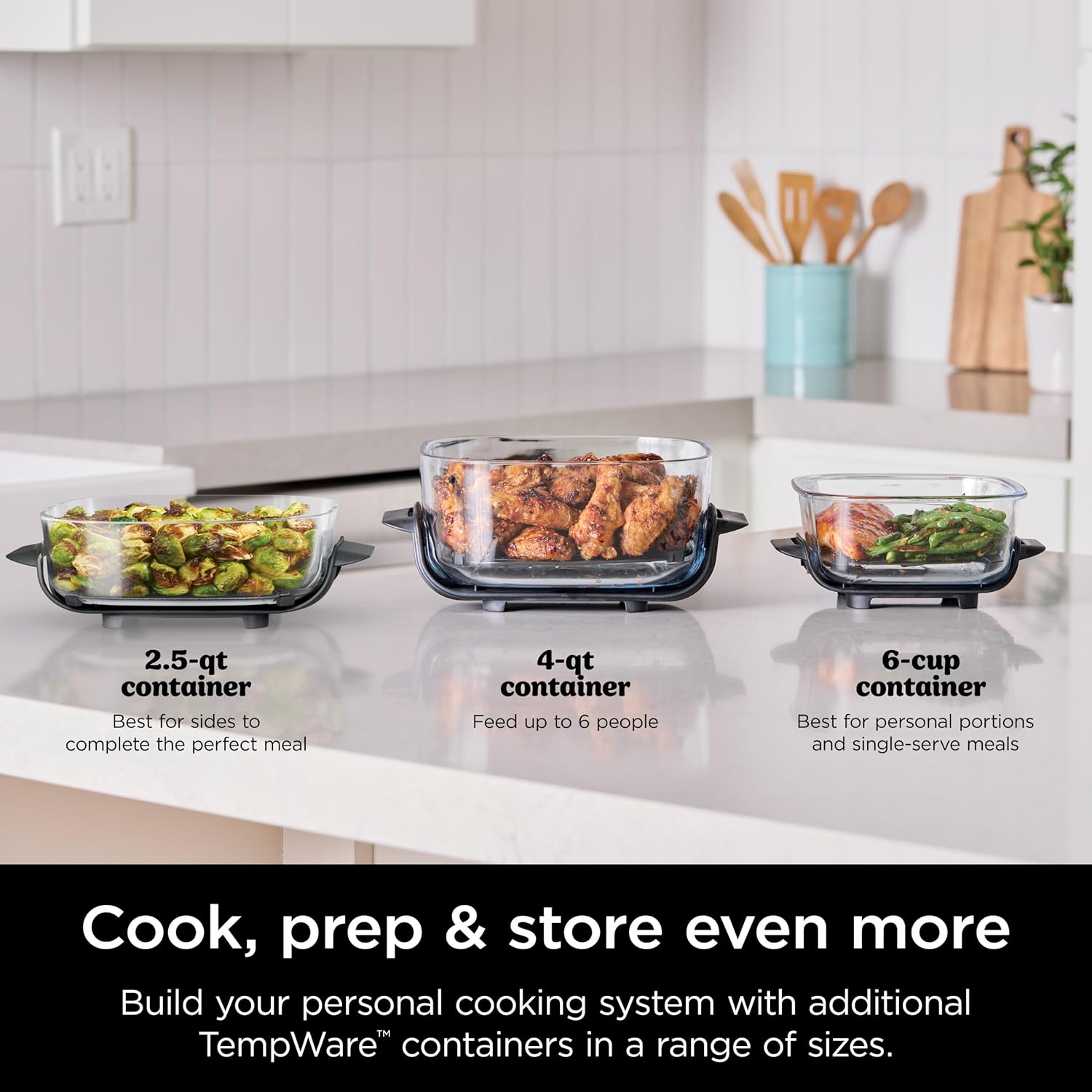 Ninja Crispi 4-in-1 Portable Glass Air Fryer Cooking System wourant