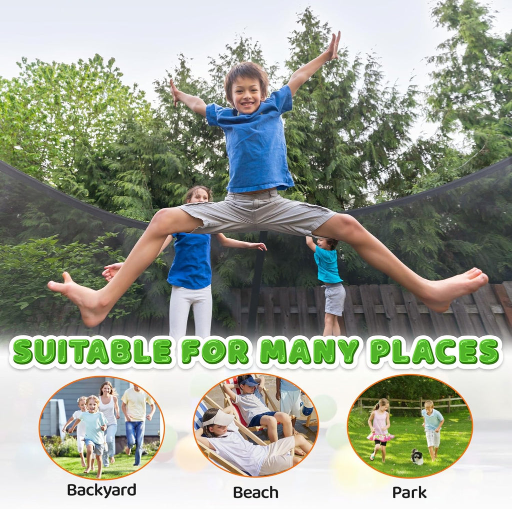 Trampoline 8FT 10FT 12FT 14FT 16FT, Recreational Trampolines with Enclosure Net and Ladder, Outdoor Anti-Rust Trampolines for Kids and Adults, ASTM Approved wourant