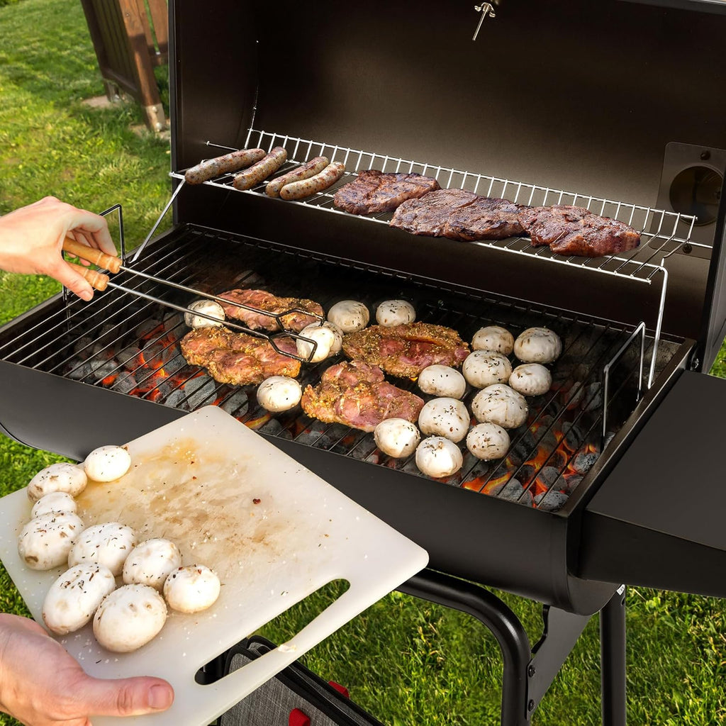 Royal Gourmet CC1830 30 Inch Barrel Charcoal Grill with Warming Rack Outdoor BBQ Grill wourant