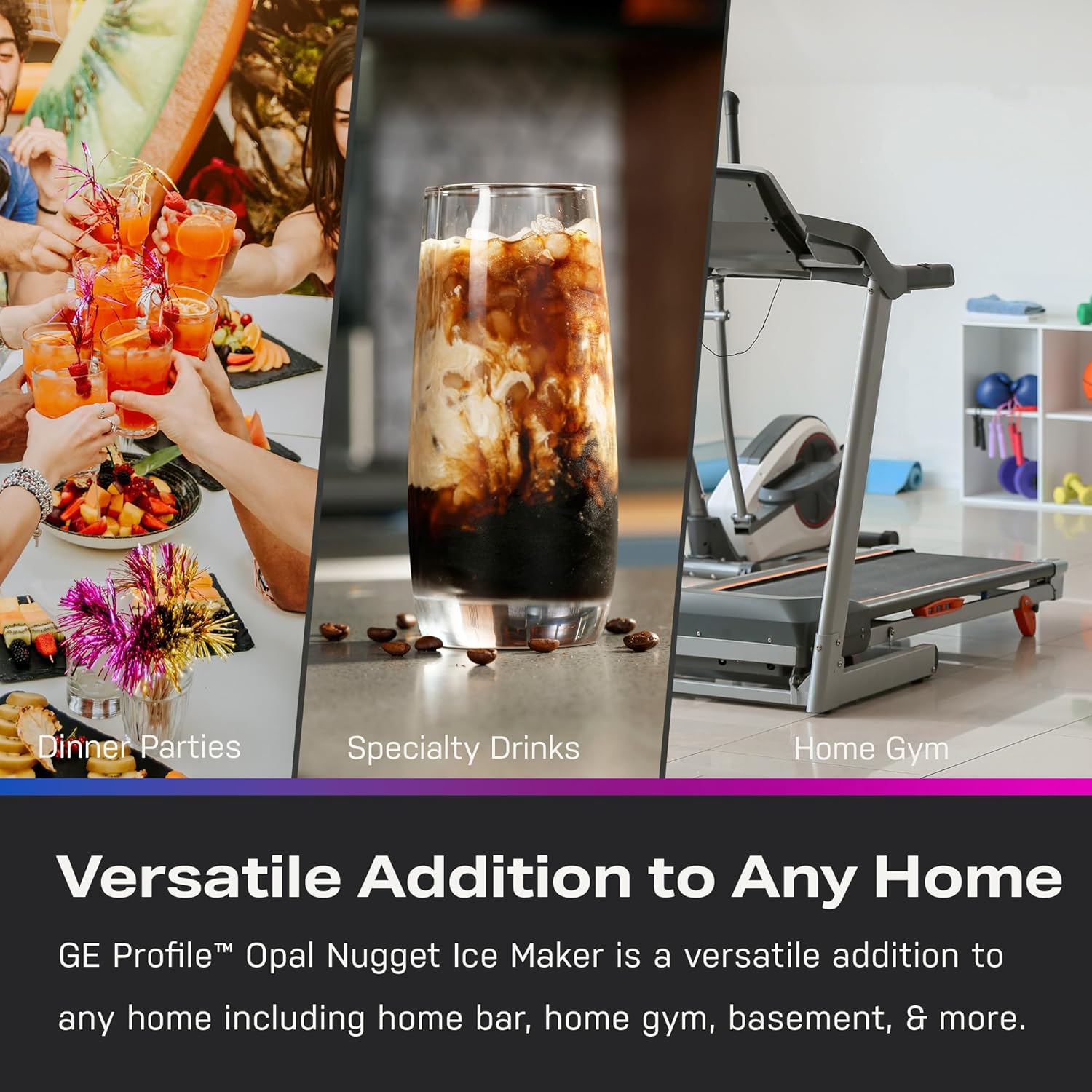 GE Profile Opal 2.0 with 0.75 Gallon Tank, Chewable Crunchable Countertop Nugget Ice Maker, Scoop included, 38 lbs in 24 hours, Pellet Ice Machine with WiFi & Smart Connected, Black Stainless Steel wourant