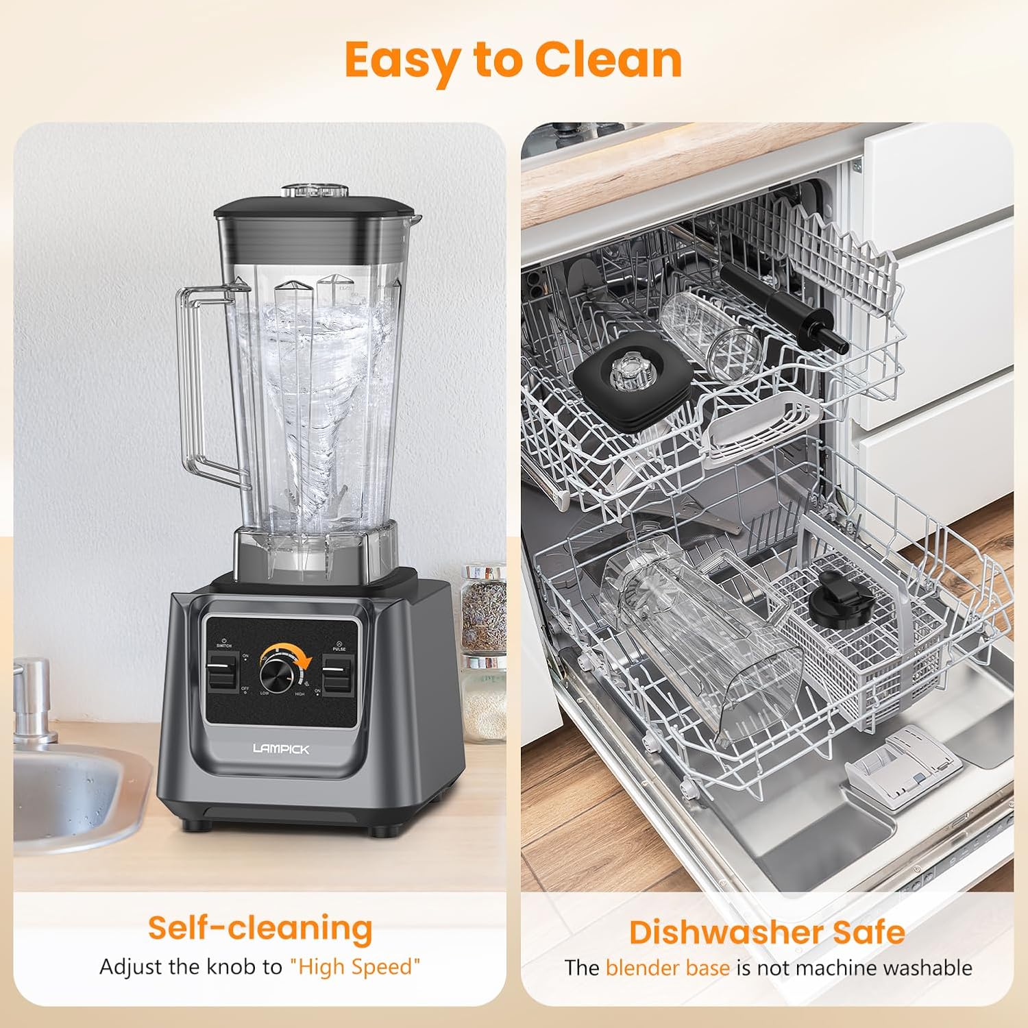 Blenders for Kitchen, 2000W Blender for Smoothies 35000 RPM wourant