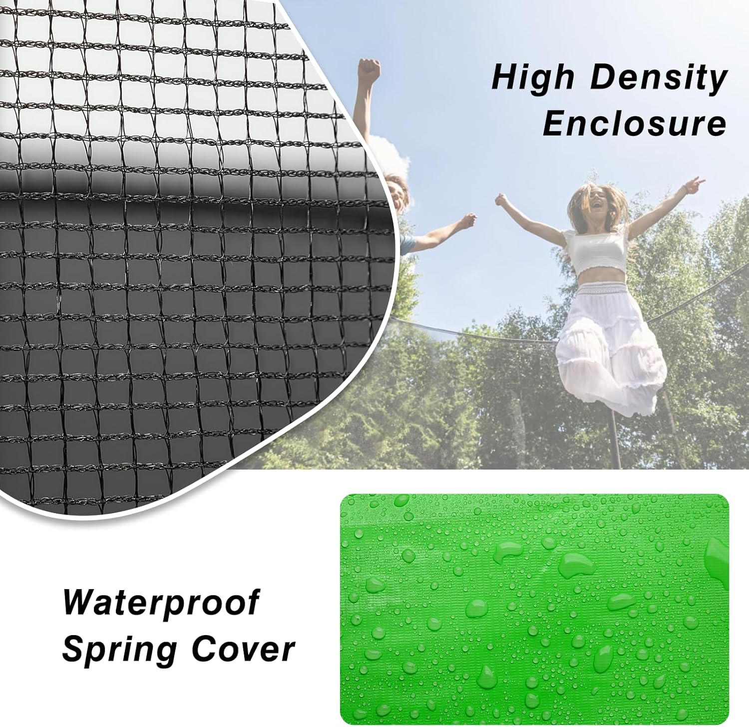 AOTOB 8FT 10FT 12FT 14 FT 15FT Trampoline with Safety Enclosure Net，Outdoor Trampoline with Basketball Hoop, Heavy Duty Jumping Mat and Spring Cover Padding for Kids and Adults, Storage Bag and Ladder wourant