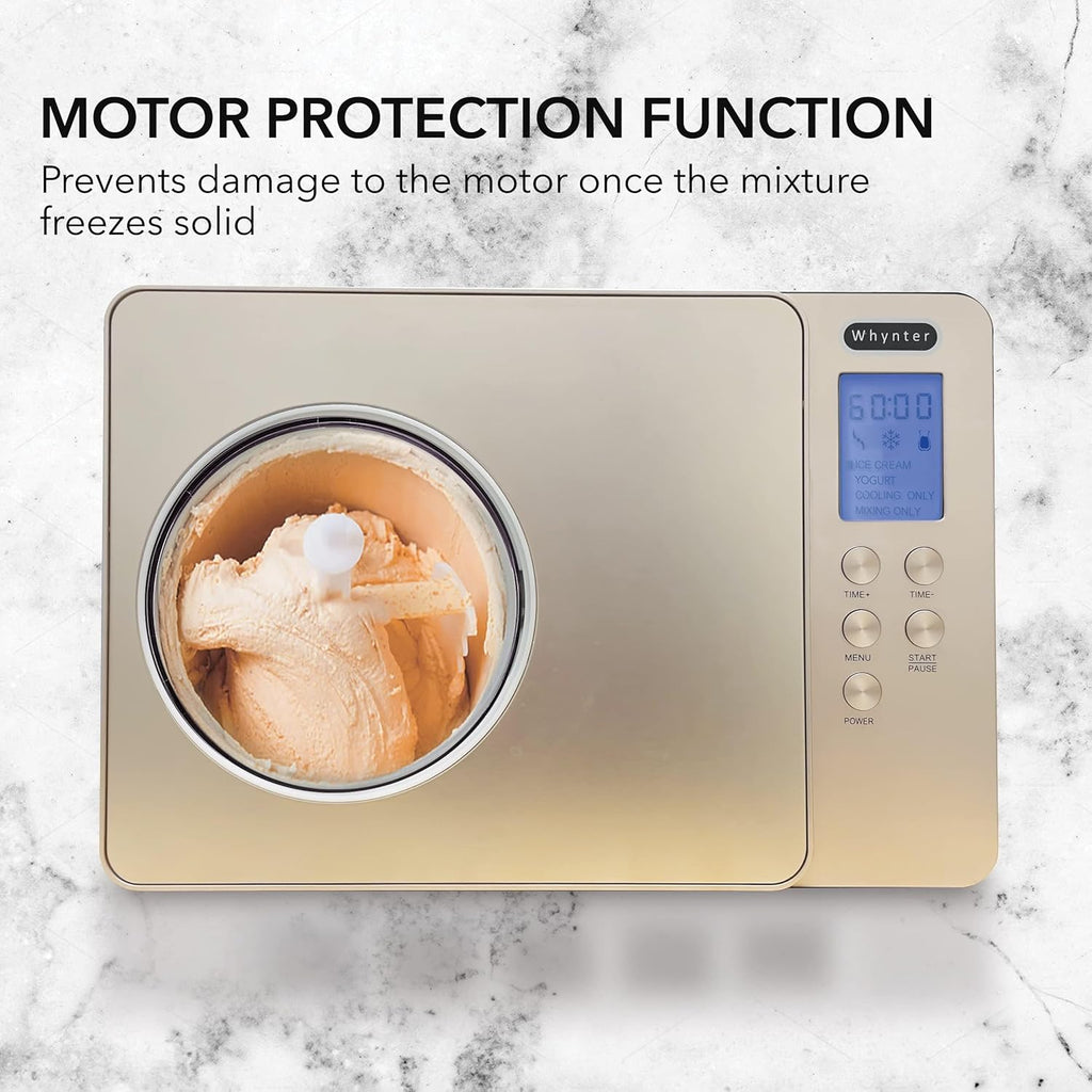 Whynter ICR-300SS 0.5-Quart Stainless Steel Rolled Ice Cream Maker With Compressor wourant