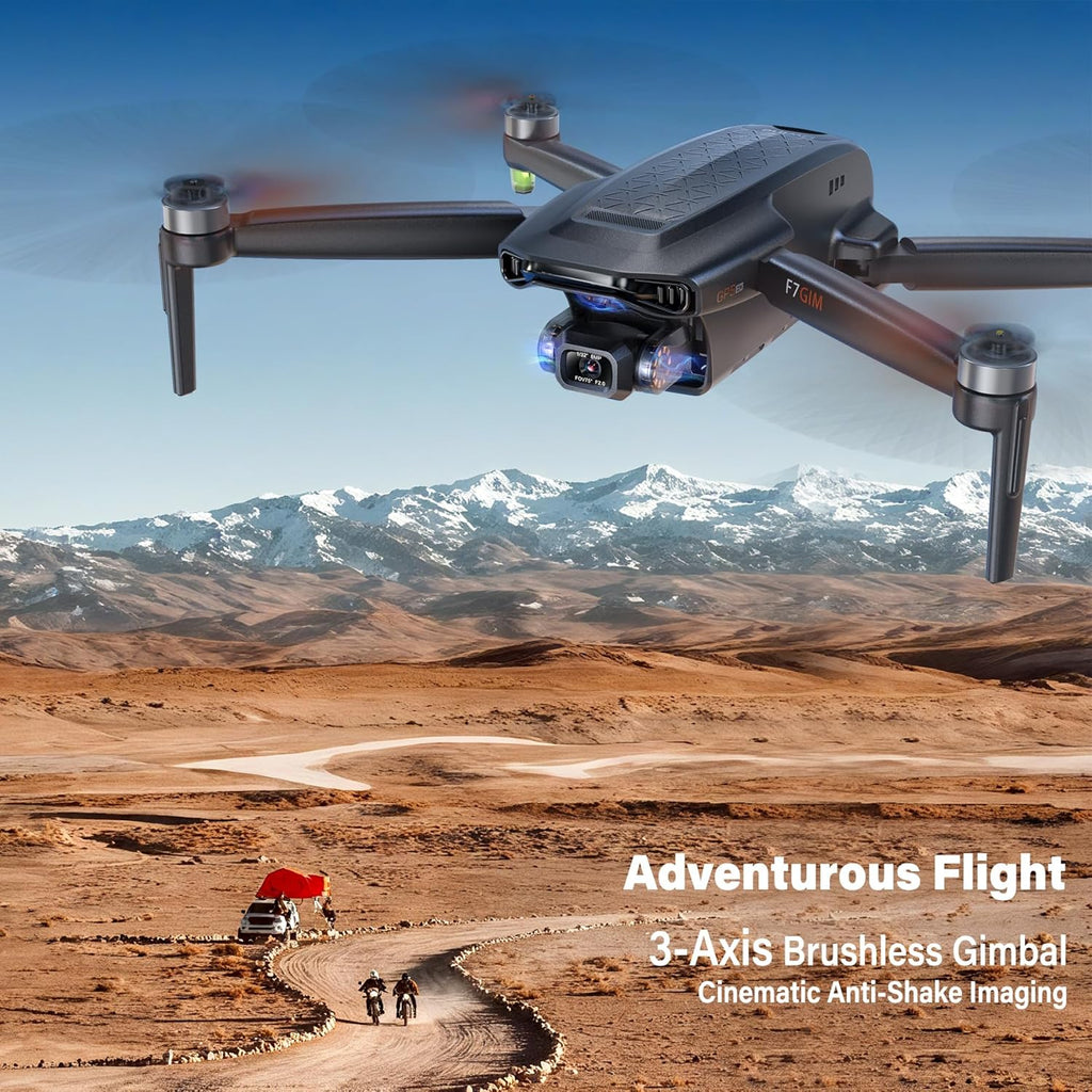Adult-specific camera drone with 4K UHD aerial photography, 3-axis gimbal, 10,000-foot control, 3 batteries for 75 minutes of flight time, and GPS tracking wourant