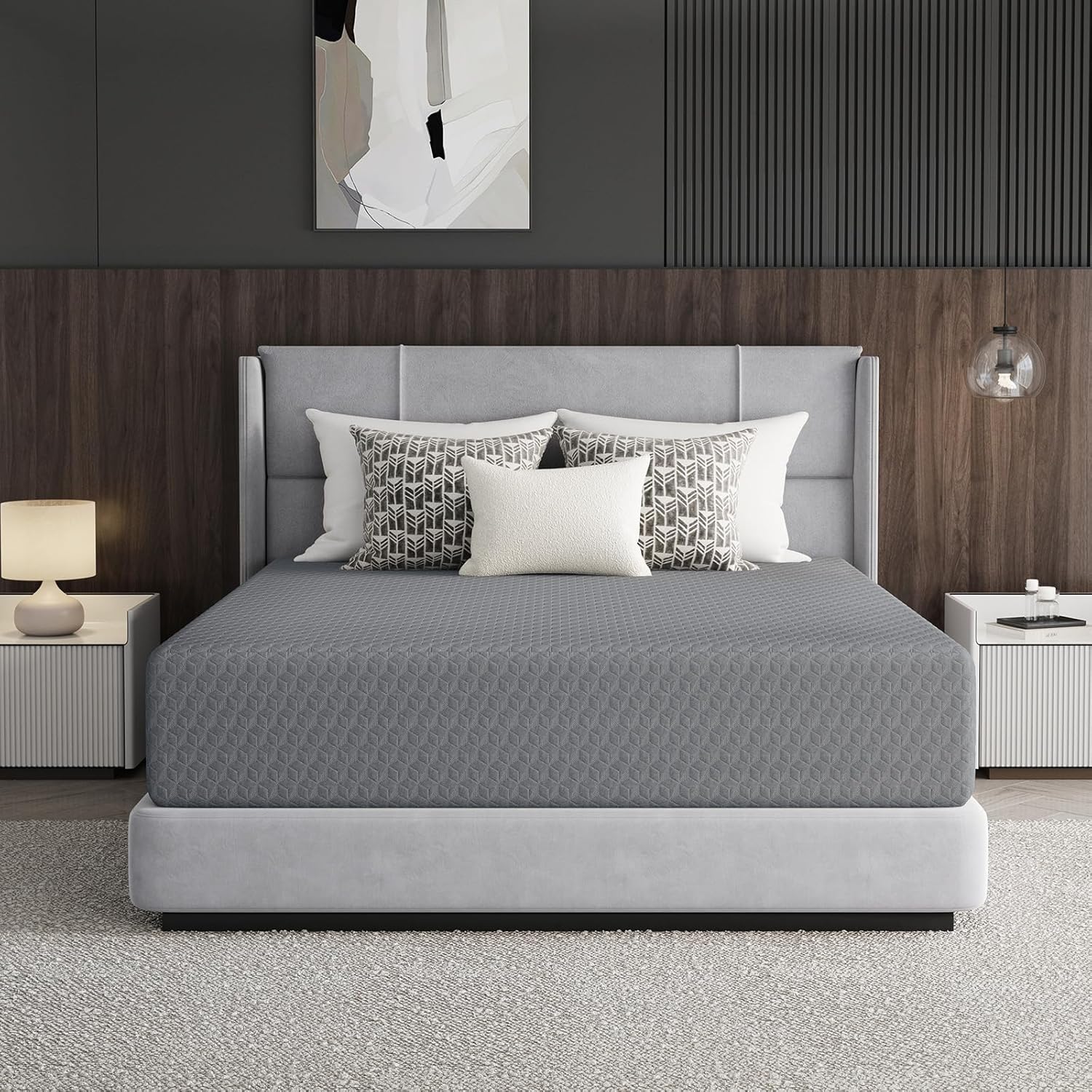 Novilla Queen Mattress 12 Inch, Queen Memory Foam Mattress for Cool Night Sleep & Pressure Relief, Thermally Balanced Foam Mattresses for Heat Dissipation, CertiPUR-US Certified Mattresses in a Box woonhhop