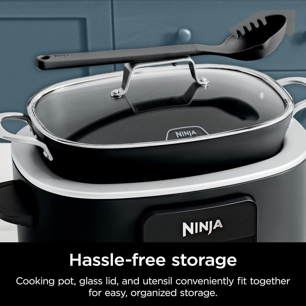 Ninja Slow Cookers 8.5-Quart Multi-Cooker with Dutch oven, steamer, glass lid with integrated spoon, nonstick and oven-safe pot wourant