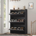 GarveeHome Shoe Cabinet with 3 Flip Drawers Wooden Shoe Organizer Cabinet Shoe Storage Hidden wourant