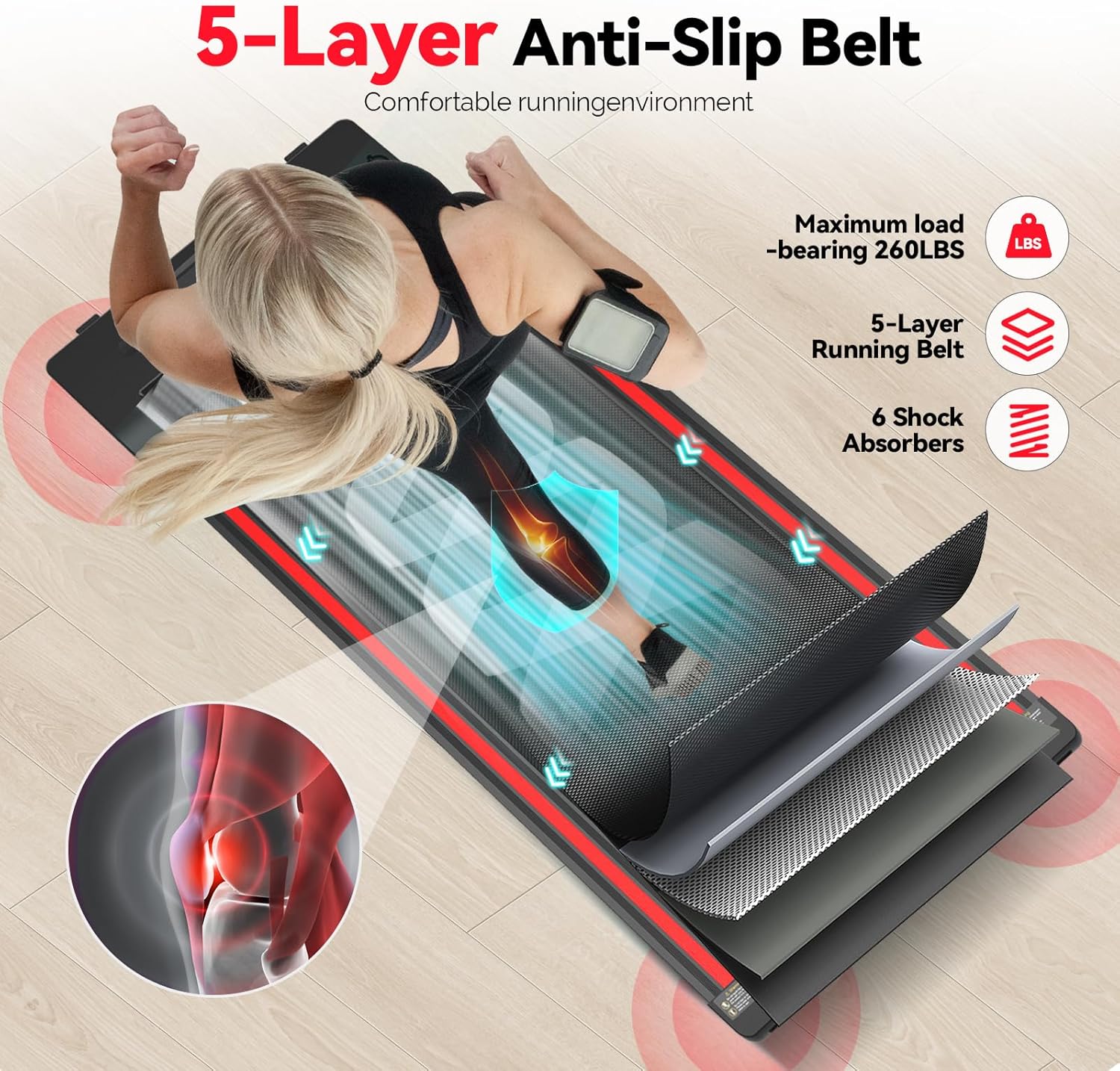 Sperax Walking Vibration Pad with APP, 3 in 1 Under Desk Treadmill, 2.5HP Low Noise Walking Treadmill Pad with Remote Control,Portable Treadmills for Home Office wourant