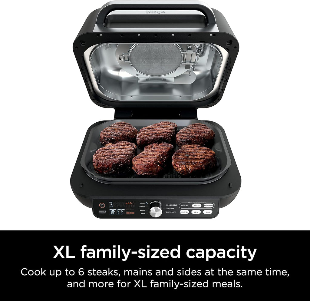 Ninja Foodi Smart XL 6-in-1 Indoor Grill with Air Fry, Bake, Roast, Broil, and Dehydrate, Smart Thermometer wourant