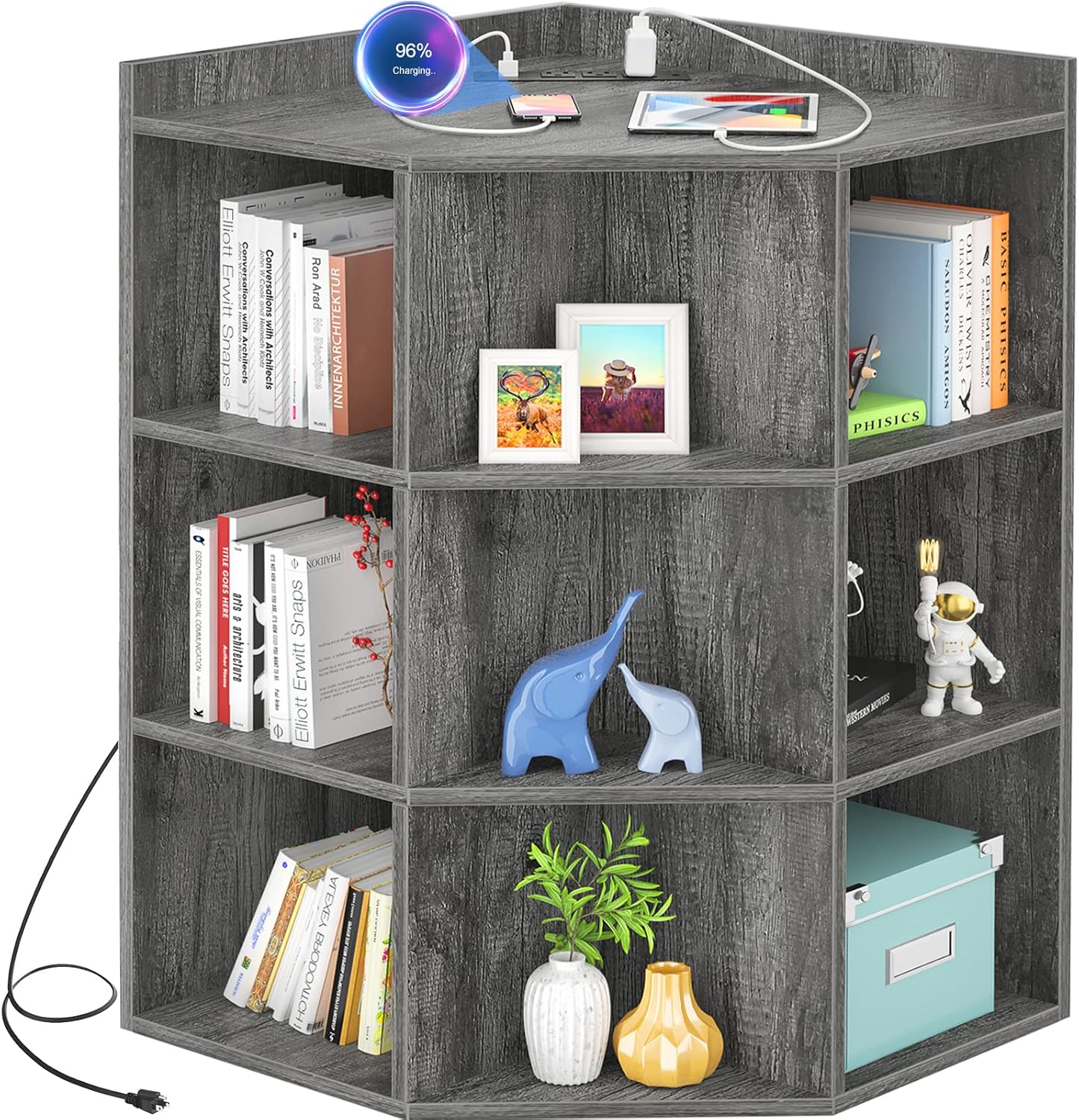 Aheaplus Corner Cabinet Corners Cube Toy Storage for Small Space wourant