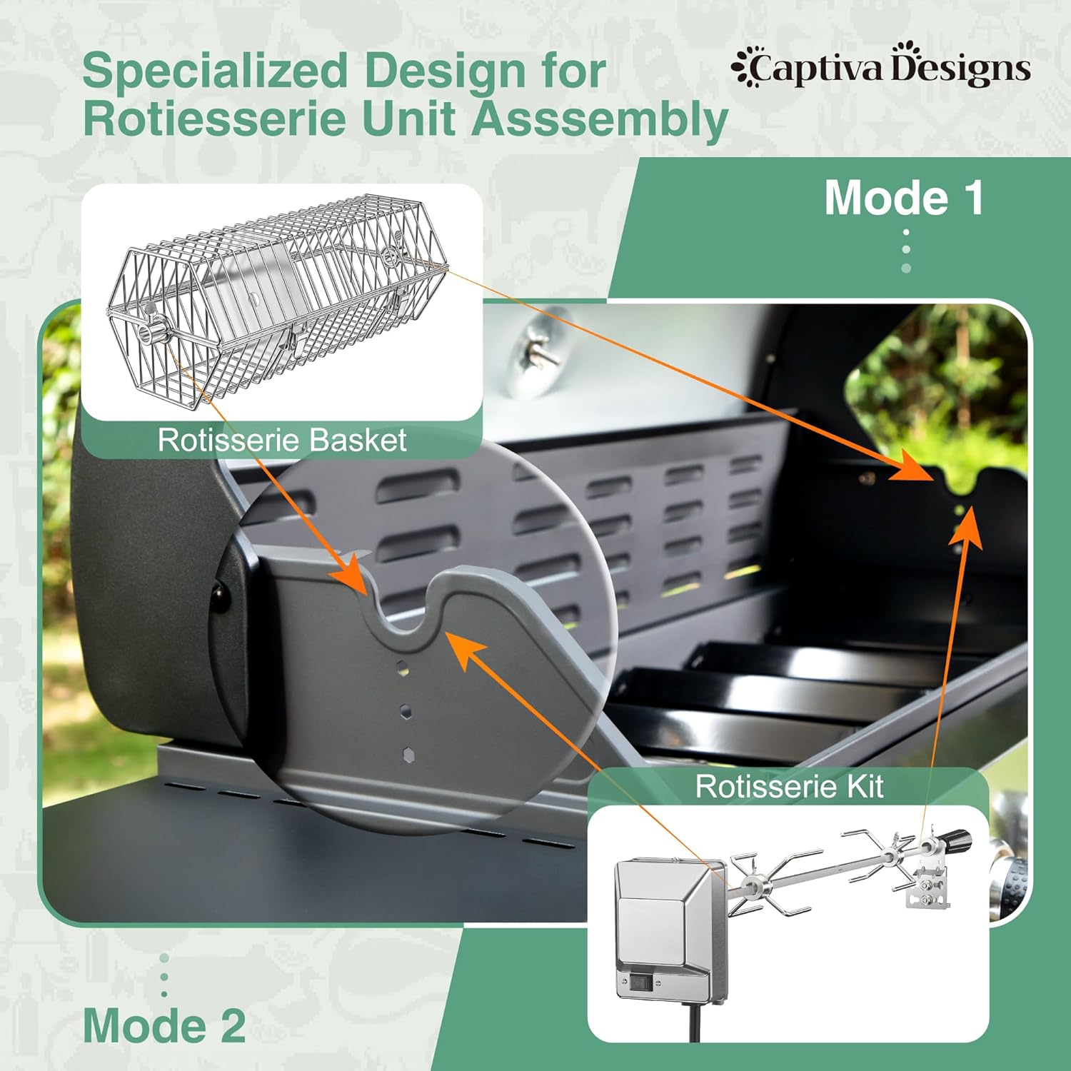 Captiva Designs 4-Burner Propane Gas BBQ Grill with Side Burner & Porcelain-Enameled Cast Iron Grates, 42,000 BTU Output Stainless Steel Grill for Outdoor Cooking Kitchen and Patio Backyard Barbecue wourant