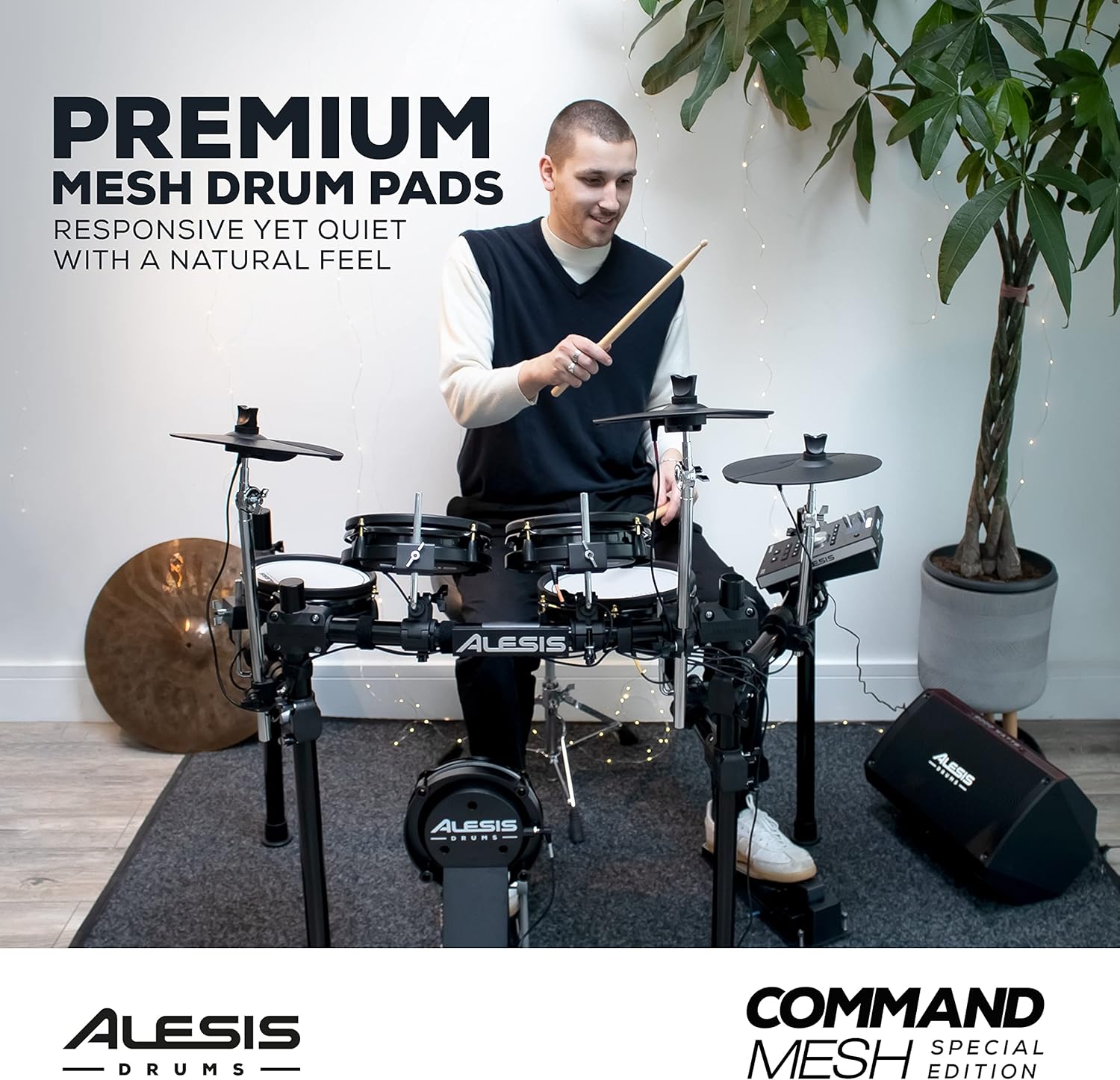 Alesis Drums Command Mesh SE Kit-Electric Drum Set USB MIDI Connection 600 Drum Sound wourant