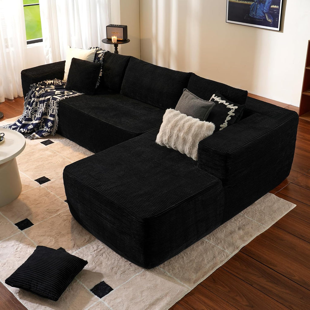 Ovios 104" Cloud Section Sofa L-shaped lounge chair, modern modular sofa wourant