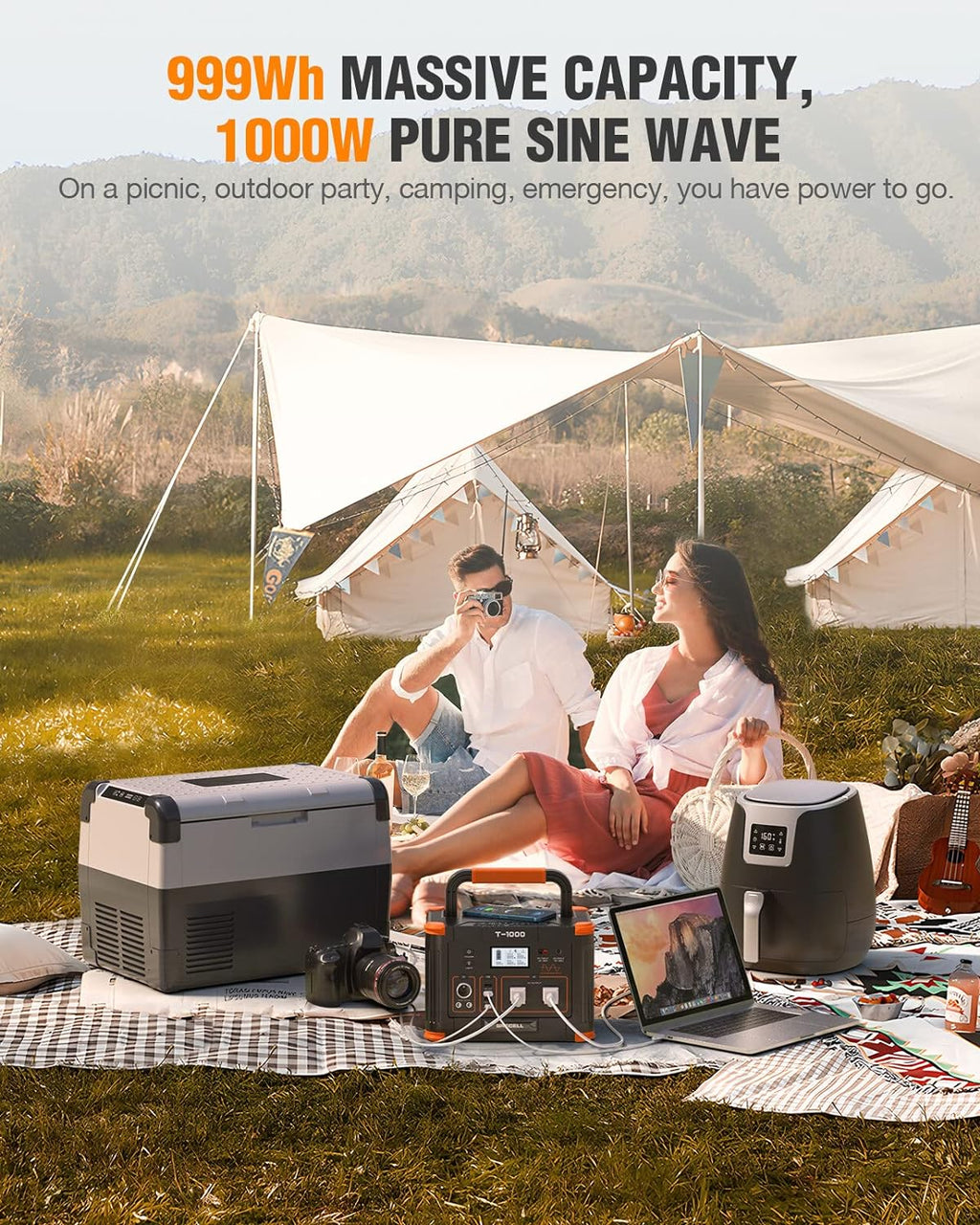 Portable Power Station 300W (Peak 600W),230.88Wh Solar Generator with 60W USB-C PD Output, 110V Pure Sine Wave AC Outlet Backup Lithium Battery for Outdoors Camping Travel Home Blackout wourant