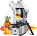WantJoin Professional Commercial Blender With Shield Quiet Sound Enclosure 2200W Industries Strong and Quiet Professional-Grade Power, Self-Cleaning, Black wourant