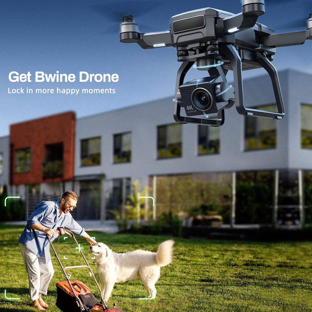Adult-specific camera drone with 4K UHD aerial photography, 3-axis gimbal, 10,000-foot control, 3 batteries for 75 minutes of flight time, and GPS tracking wourant