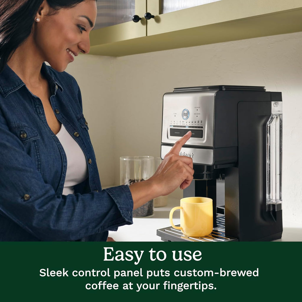 Cuisinart Coffee Maker, Custom Grind and Brew Single Cup Coffee Maker, 6 Cup Sizes, Built-in Stainless Steel Burr Mill, Adjustable Strength, Grind Control and Over Ice Feature, Easy Cleaning, DGB-30 woonhhop