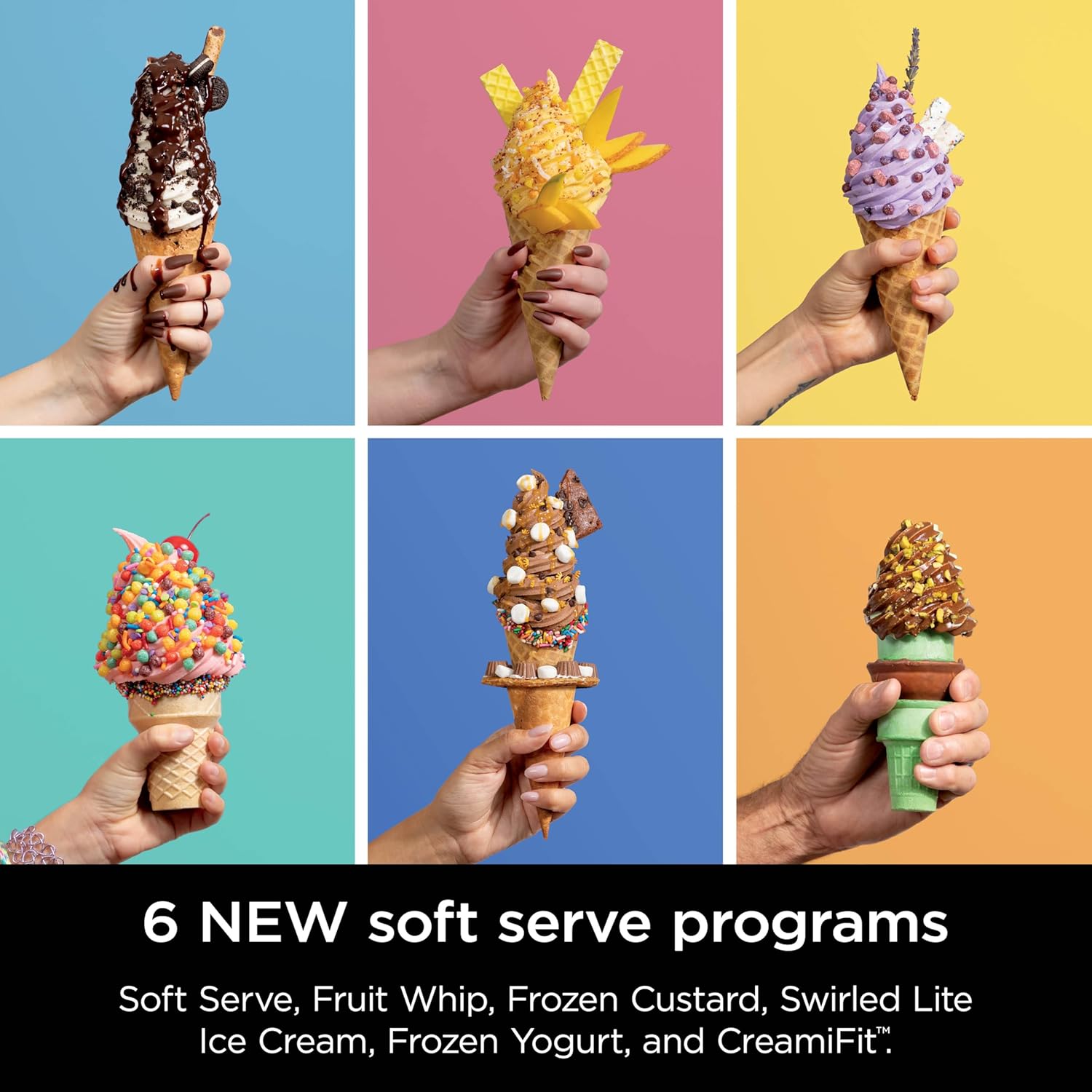 Ninja Swirl by CREAMi Ice Cream and Soft Serve Maker, Sorbet, Milkshake, Frozen Yogurt, Low Calories Program & More, 13-in-1, Soft Serve Handle, (2) CREAMi Swirl 16oz Pints, For Kids & ALL ages, NC701 wourant