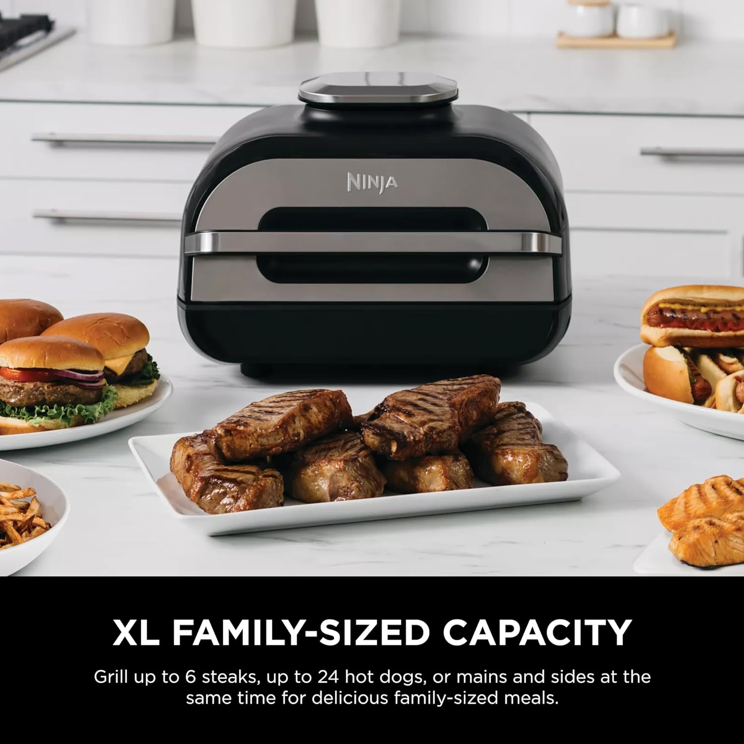 Ninja Foodi Smart XL 6-in-1 Indoor Grill with Air Fry, Bake, Roast, Broil, and Dehydrate, Smart Thermometer wourant