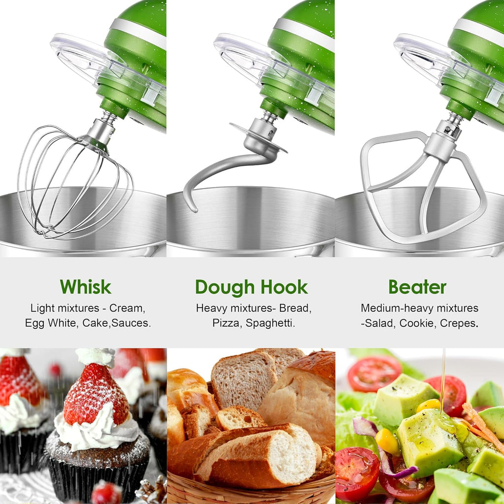 Aucma Stand Mixer,6.5-QT 660W 6-Speed Tilt-Head Food Mixer, Kitchen Electric Mixer with Dough Hook wourant
