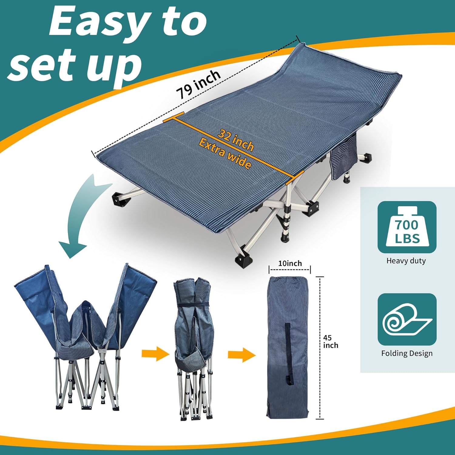 2 Pack Camping Cot with Mattress Comfortable Cot Bed Folding Cot Heavy Duty Cots for Sleeping with Carry Bag for Adults Kids Guest Bed Outdoor Indoor Home wourant