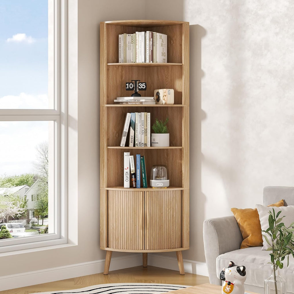 Corner Cabinet, 66.73'' Tall Modern Corner Bathroom Storage Cabinet wourant