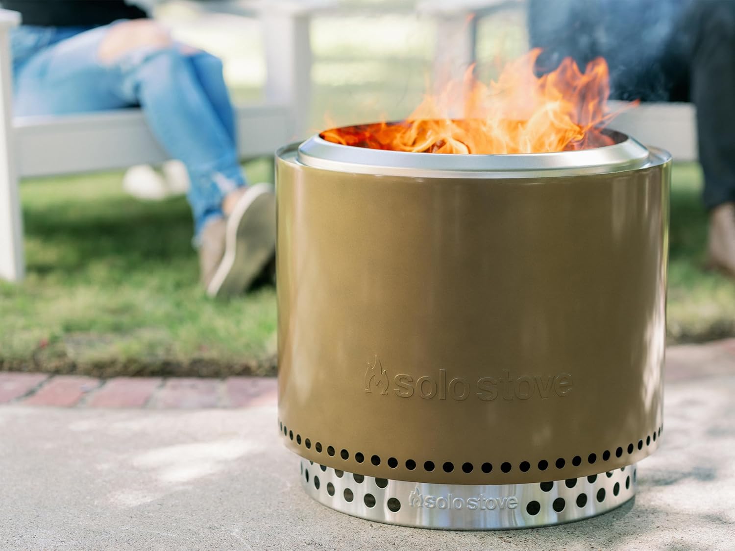 Solo Stove Bonfire 2.0 with Stand, 19.5 Inch Smokeless Fire Pit with Removable Ash Pan - Portable Outdoor Fire Pit - Stainless Steel Wood Burning Fireplace, Ideal for 4-6 People, 21.75 lbs wourant