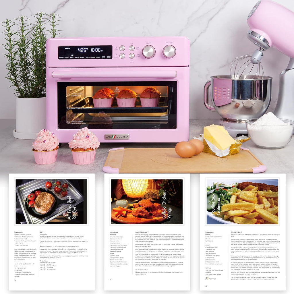 Infrared Heating Air Fryer Toaster Oven, Extra Large Countertop Convection Oven 10-in-1 Combo, 6-Slice Toast, Enamel Baking Pan Easy Clean with Recipe Book, Black Matte Stainless Steel wourant
