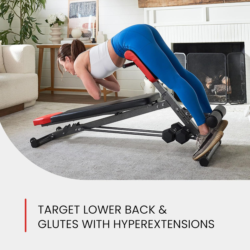 FF Finer Form Multi-Functional Weight Bench for Full All-in-One Body Workout Adjustable Workout Bench Press wourant