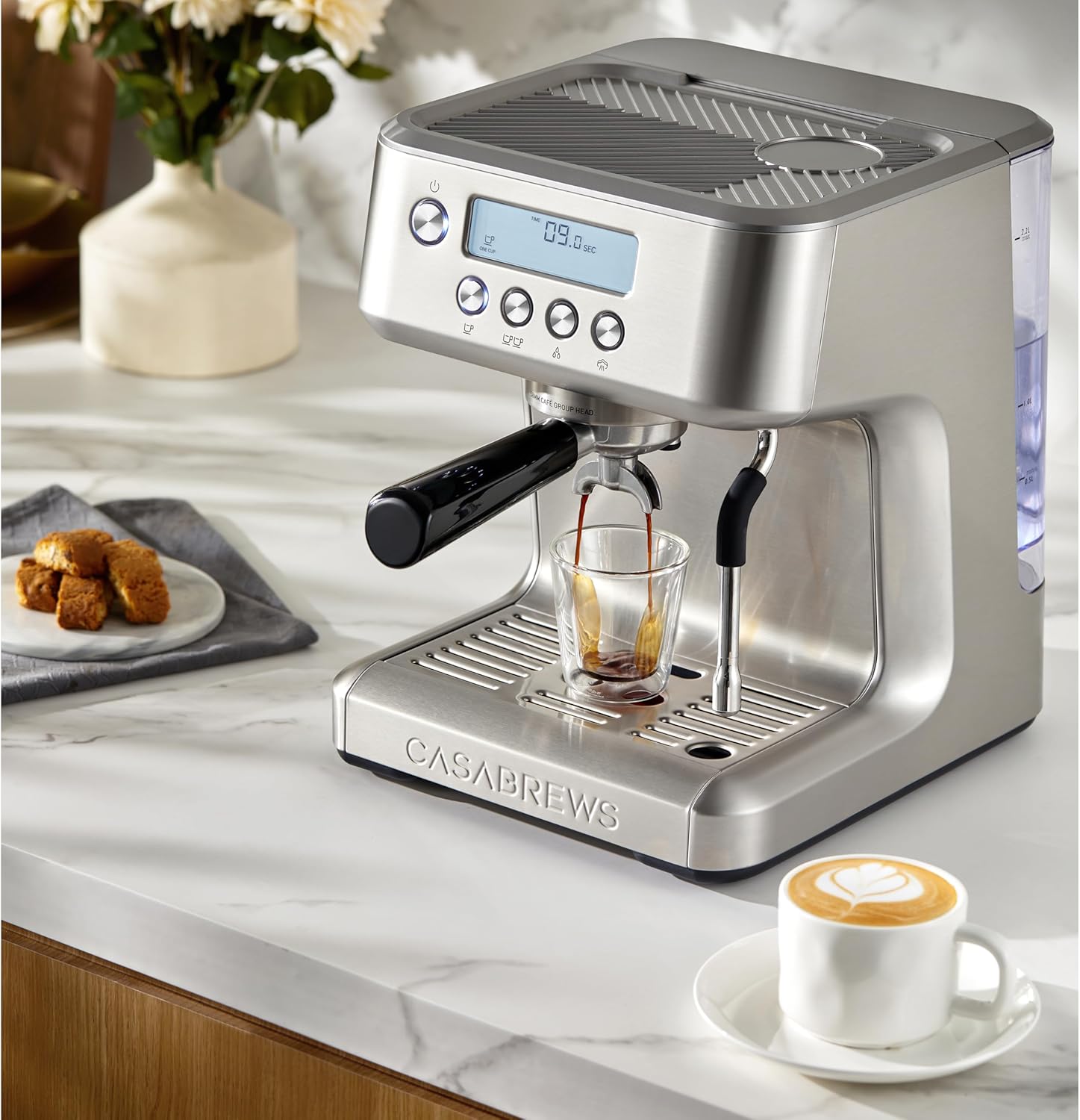 CASABREWS Ultra Espresso Machine with LCD Display, Espresso Maker with Powerful Milk Frother wourant