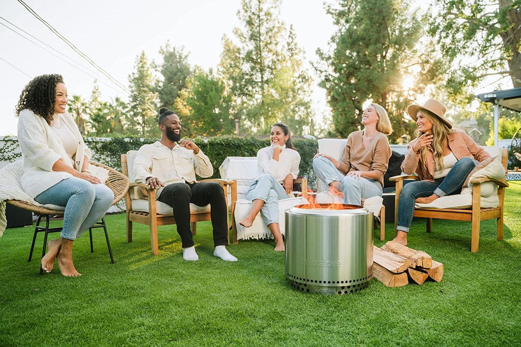Solo Stove Bonfire 2.0 with Stand, 19.5 Inch Smokeless Fire Pit with Removable Ash Pan - Portable Outdoor Fire Pit - Stainless Steel Wood Burning Fireplace, Ideal for 4-6 People, 21.75 lbs wourant