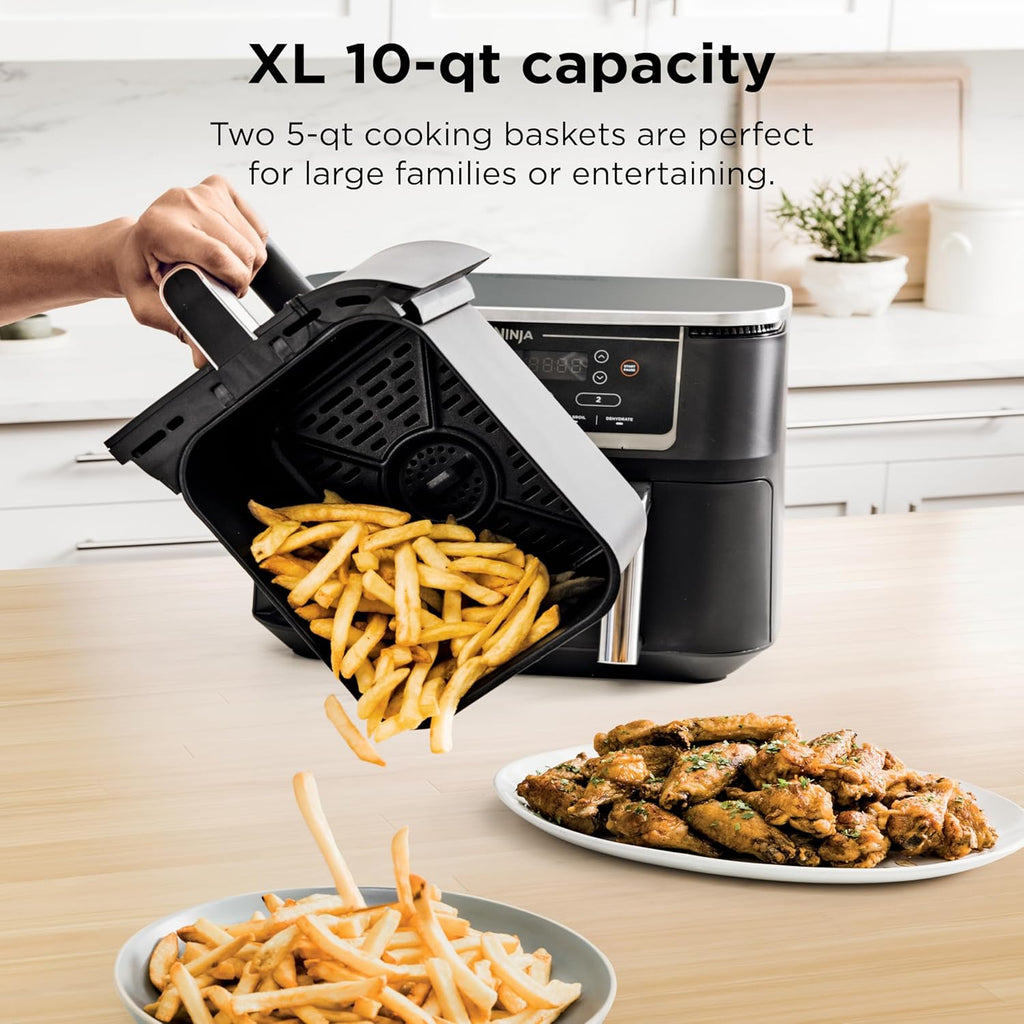 Ninja Foodi 6-in-1 FlexBasket Air Fryer with 7-Quart MegaZone and Basket Divider wourant