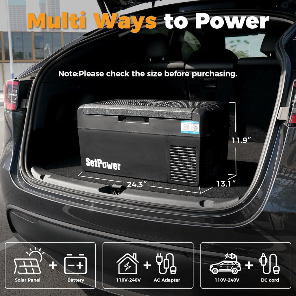 12V Refrigerator 21 Quart Portable Freezer 50 Hours Keep Cool,Electric Cooler for Vehicles Car Refrigerator 12V Portable Fridge for Car Camping Truck Van RV SUV Road Trip Travel RF20 wourant