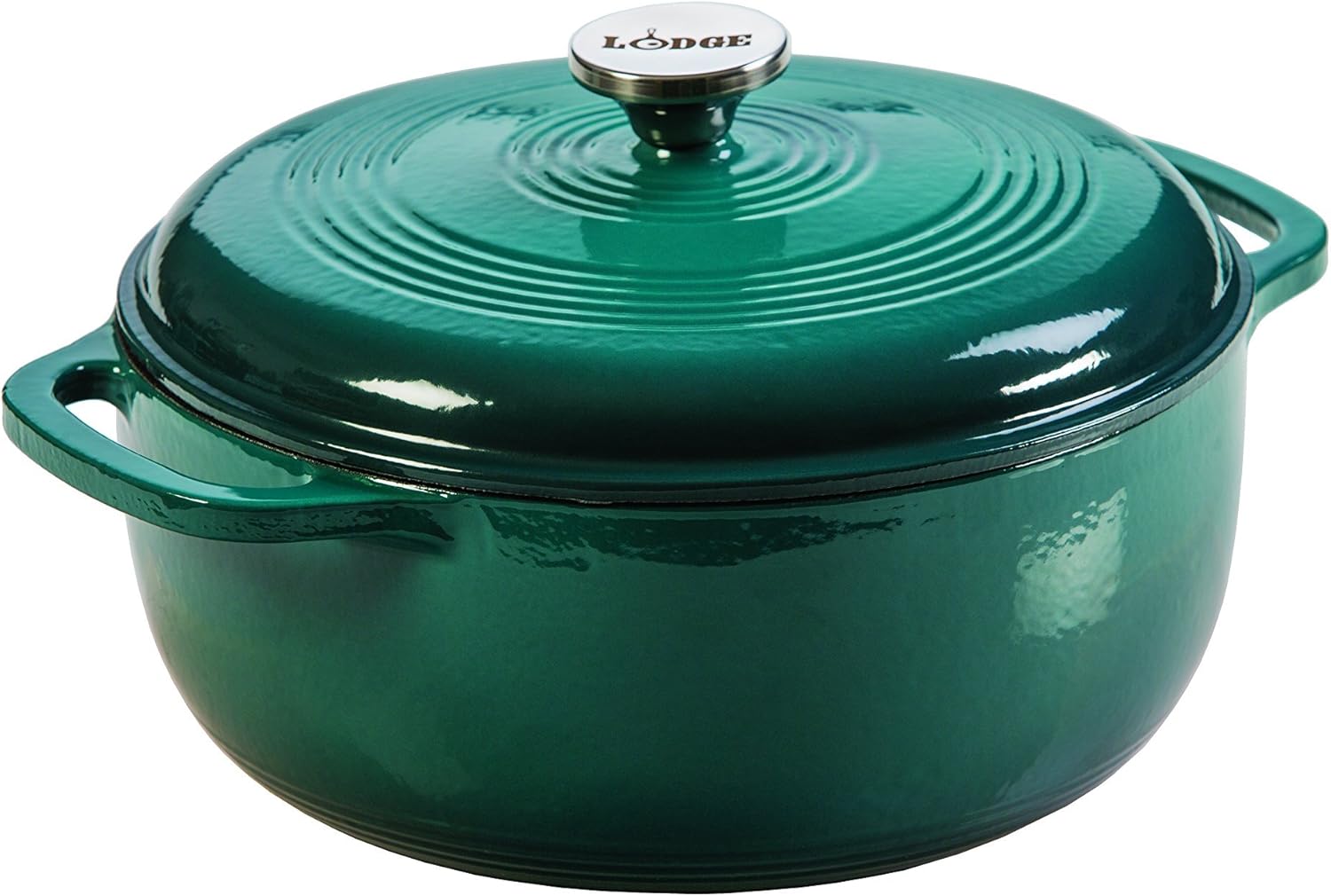 Lodge Essential Enamel Cast Iron Dutch Oven - Perfect for Bread Baking, Braising, Marinating & Slow Cooking - Features Moisture-Sealing Lid & Dual Handles - Kitchen Essentials - 6 Quarts - Island Spice Red woonhhop