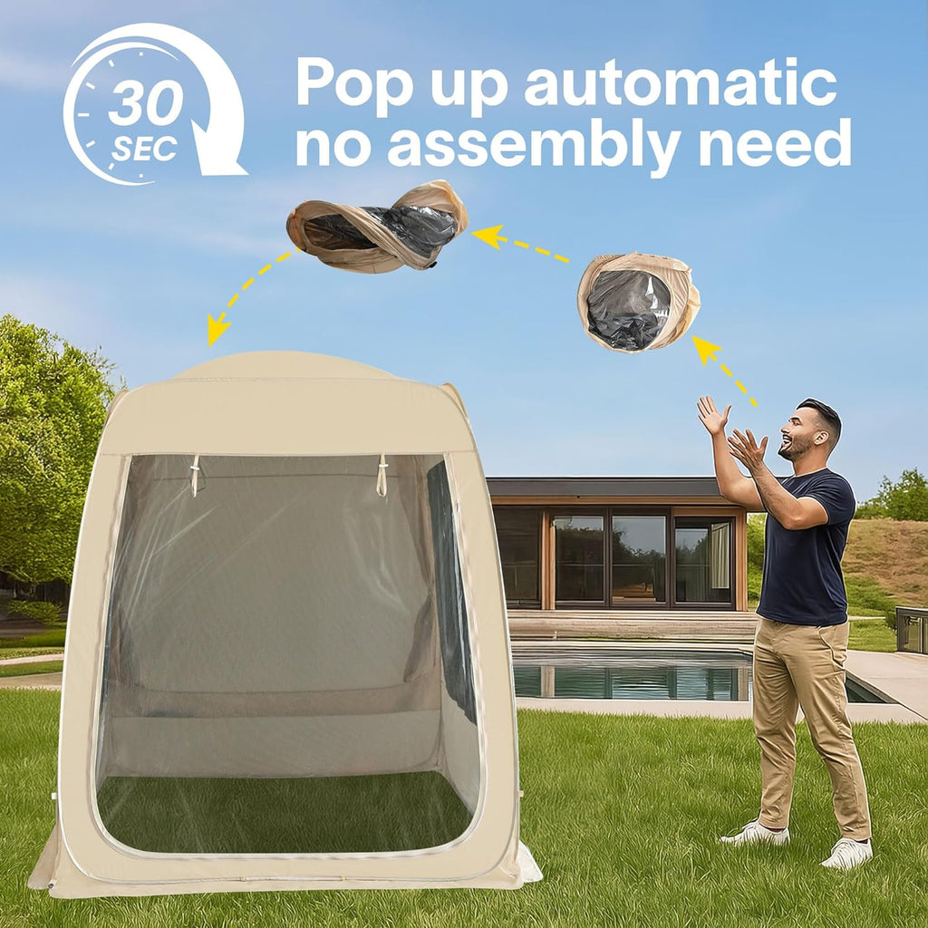 Alvantor Screen House Gazebo, 6-10-15 Person Pop Up Igloo Screened Canopy Tent with Mosquito Netting Sides, Instant UV Resistant Sun Shelter for Garden, Patio, Backyard wourant