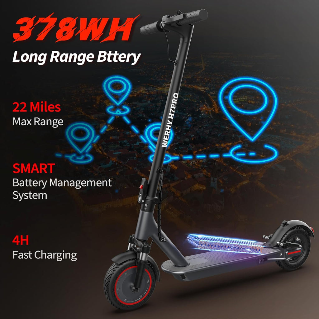 Electric Scooter, 350W/500W Motor, Top Speed 19/22 mph, Max 16/23/28Miles Ranges, Foldable E Scooter for Adults wourant