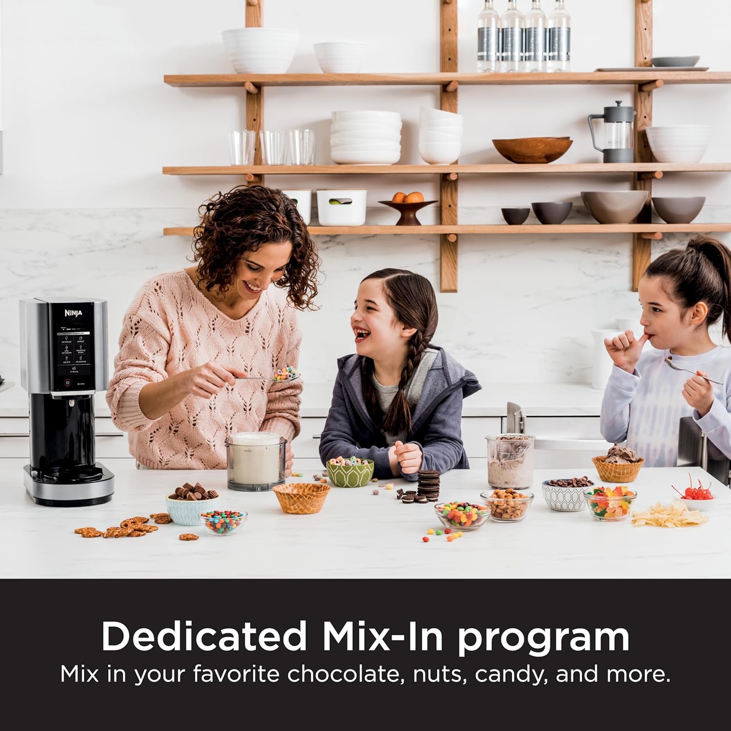 Ninja NC301 CREAMi Ice Cream Maker, for Gelato, Mix-ins, Milkshakes, Sorbet, Smoothie Bowls & More, 7 One-Touch Programs, with (2) Pint Containers & Lids, Compact Size, Perfect for Kids, Silver wourant