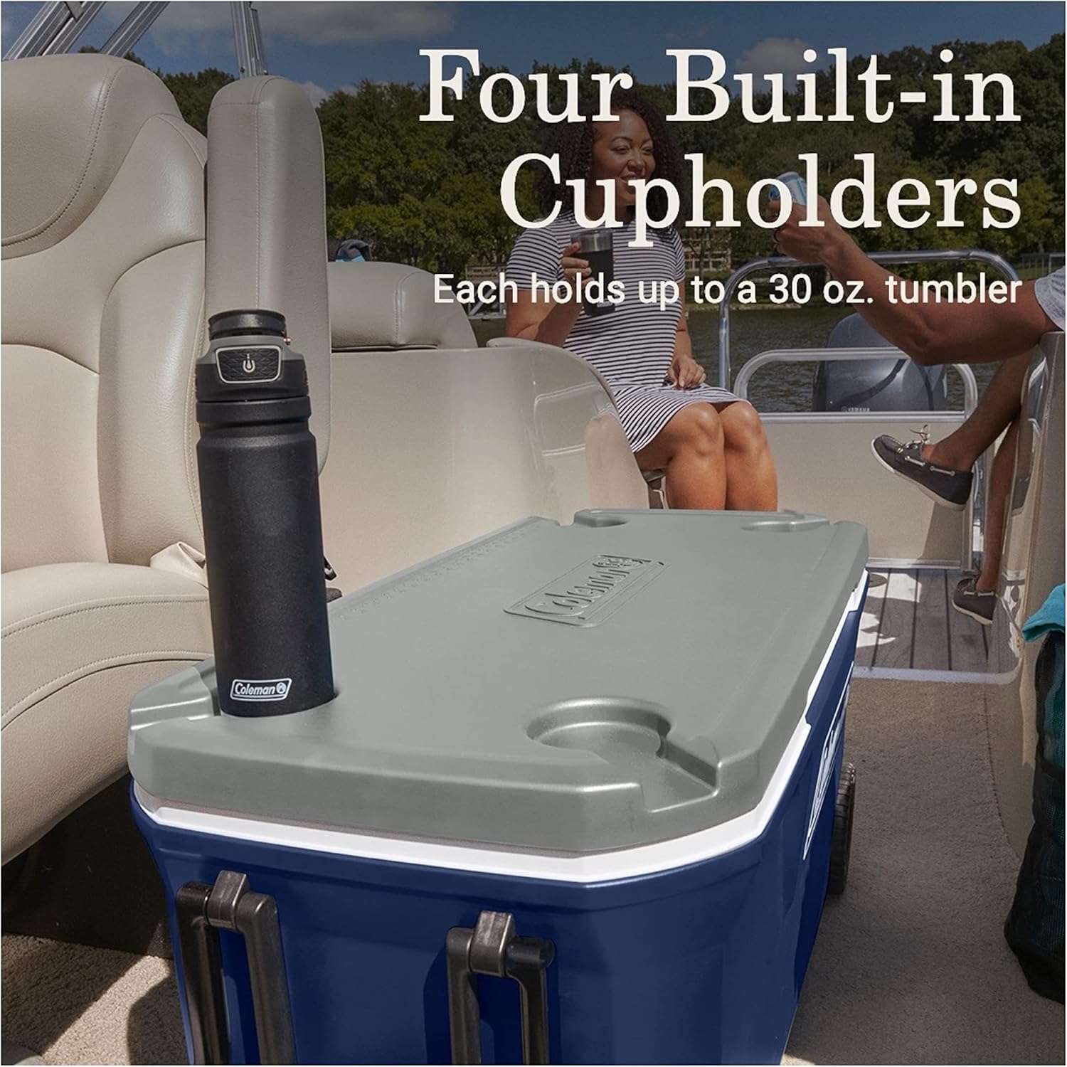 Coleman Insulated Portable Rolling Cooler with Wheels, Leak-Proof Outdoor Hard Cooler, Keeps Ice for Up to 5 Days, 100 Quart wourant