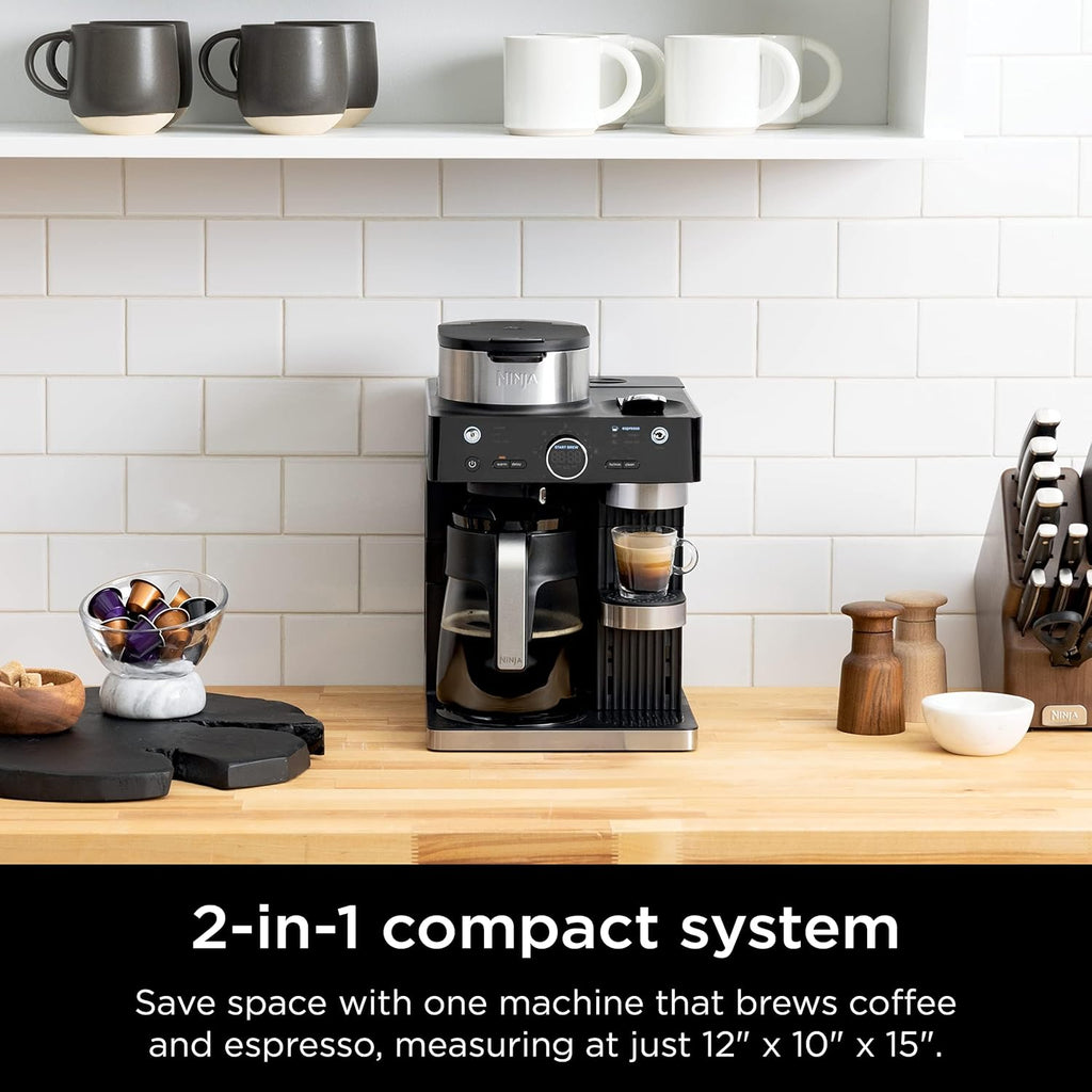 Ninja Espresso & Coffee Maker & Barista System 3 Espresso Brew Styles Single-Serve Coffee wourant