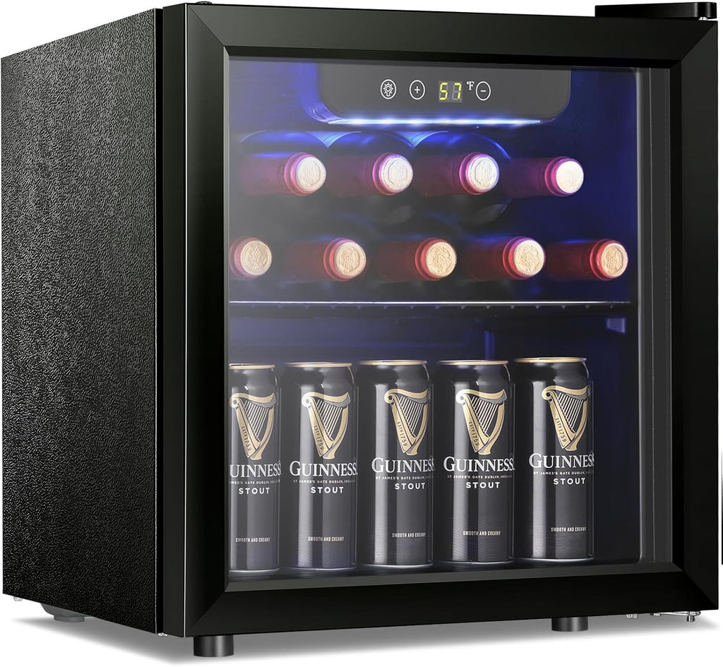 Antarctic Star 26 Bottle 130 Can Wine Cooler Cabinet Beverage Refrigerator Mini Wine Cellar wourant