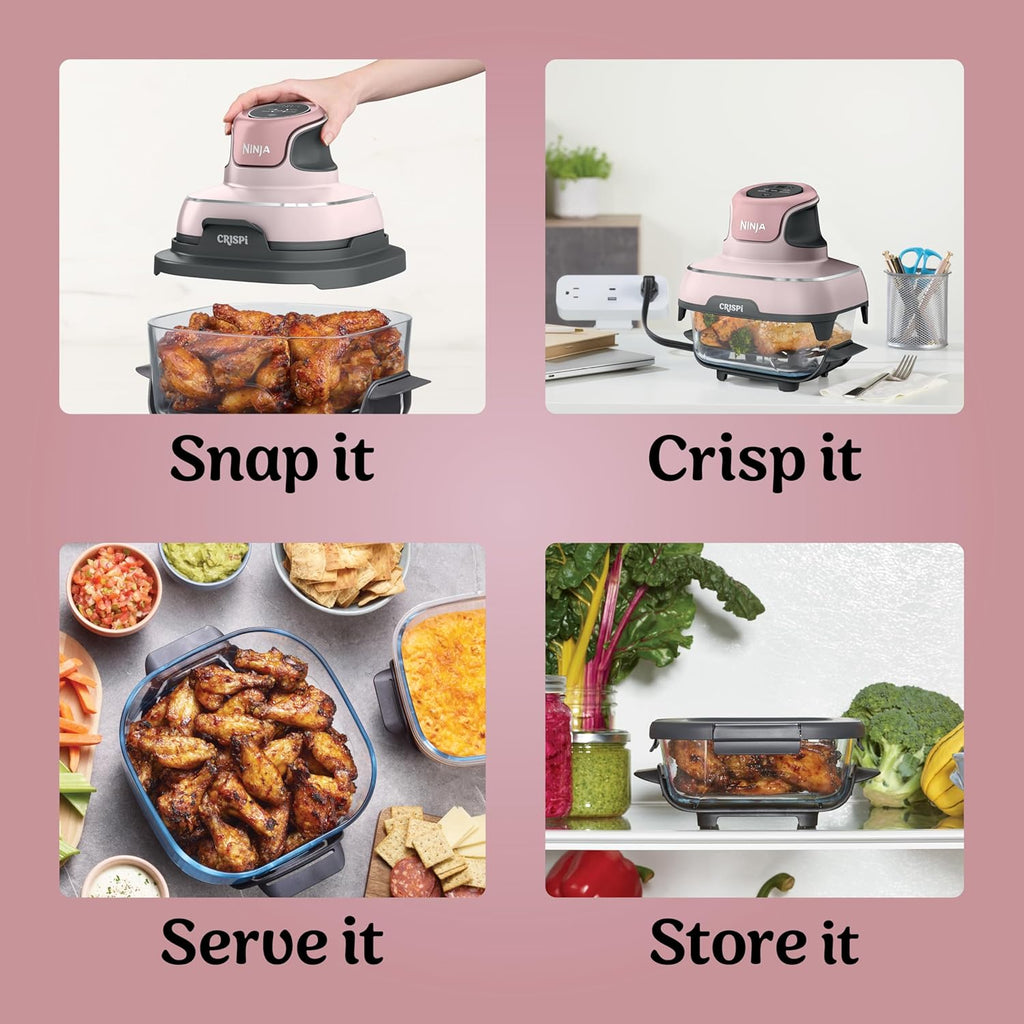 Ninja Crispi 4-in-1 Portable Glass Air Fryer Cooking System wourant