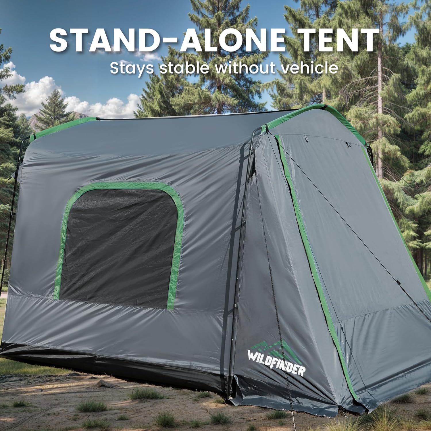 SUV Tent, 5-9 Person Rectangle Car Tent for Family, Waterproof & Windproof for Car Camping, Large Camping Tents with Storage Bag, SUV, Van, Jeep, Pickup 8FT L x 10.6FT W x 7.2FT H wourant