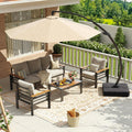 Aoxun Aluminum Patio Furniture Set 7 Seats, Oversized Outdoor Sectional with Washable Thick Cushions, Coffee Table and Waterproof Cover, Patio Conversation Sets for Porch, Balcony, Deck woonhhop