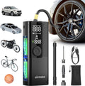 Airmoto Tire Inflator Portable Air Compressor Car Tire Air Pump with Digital Pressure Gauge, LED Light and Auto Shutoff wourant