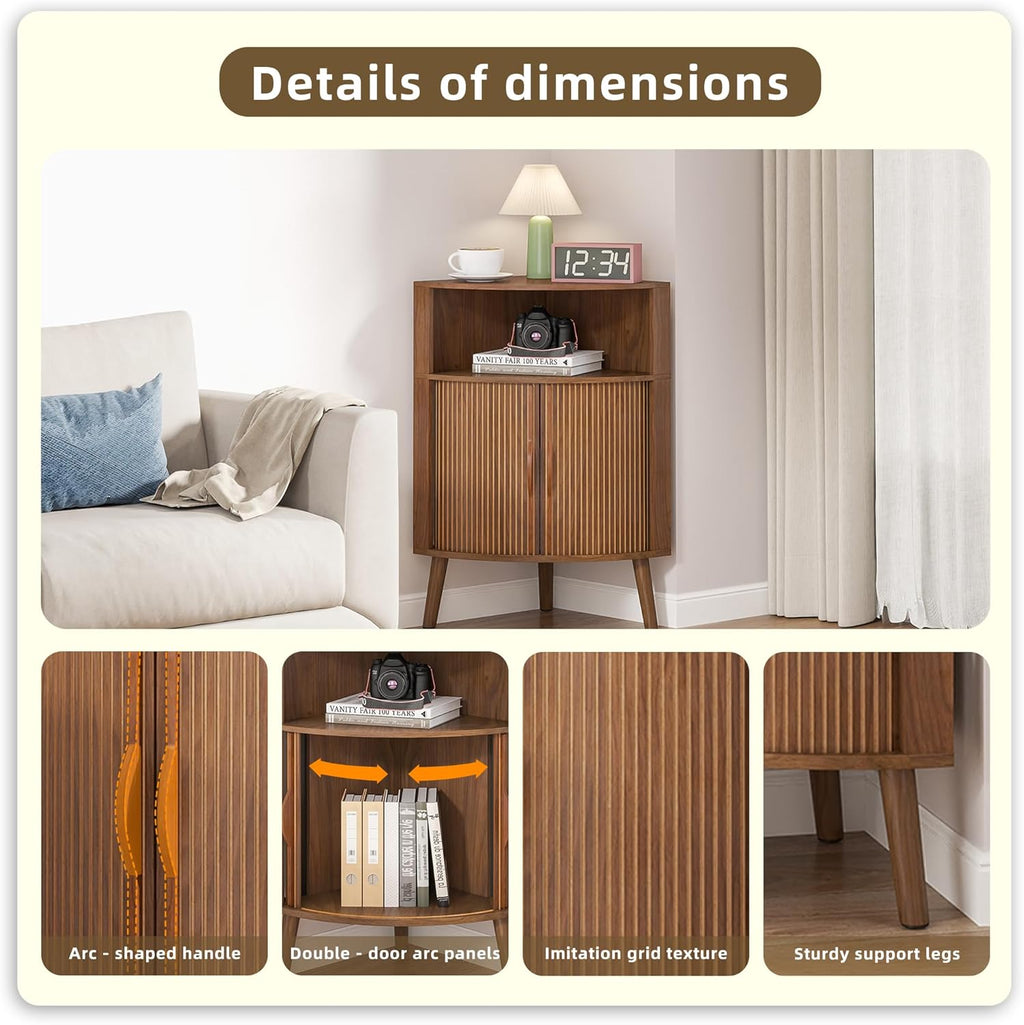 Corner Cabinet, 66.73'' Tall Modern Corner Bathroom Storage Cabinet wourant