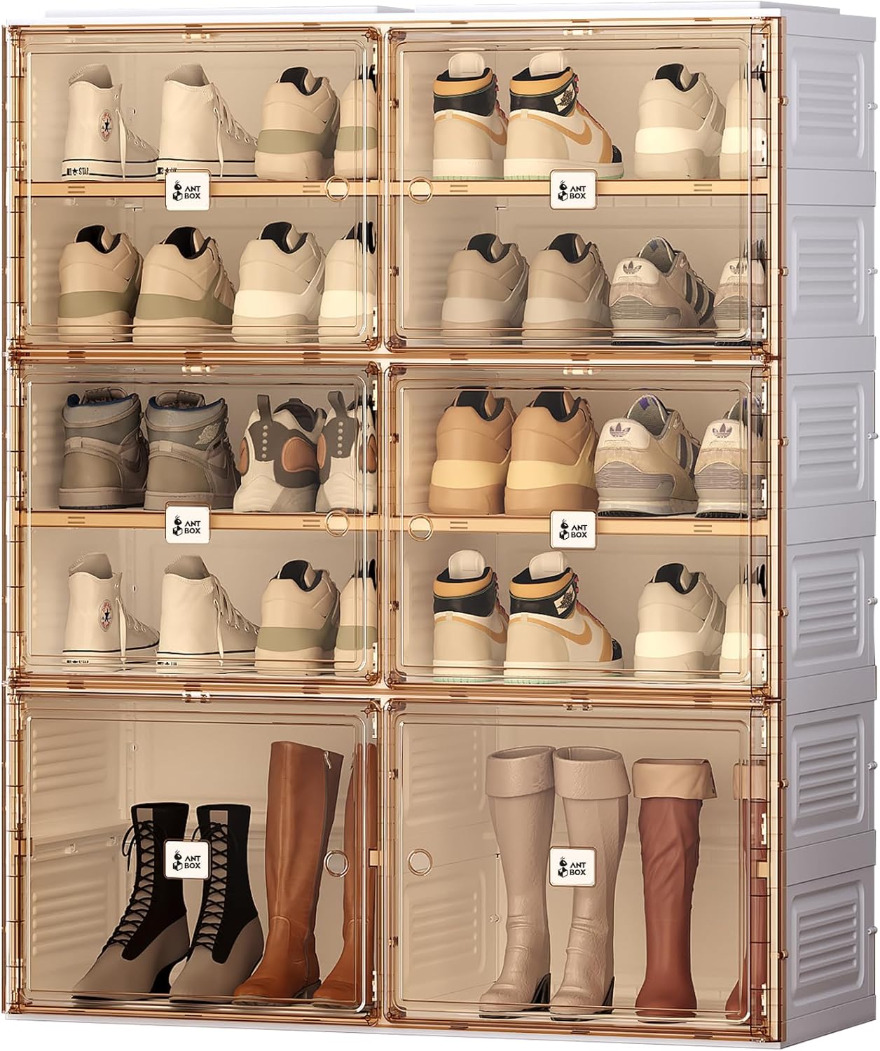 ANTBOX Portable Shoe Rack Organizer for Closet Entryway, Stackable Sneaker Storage wourant