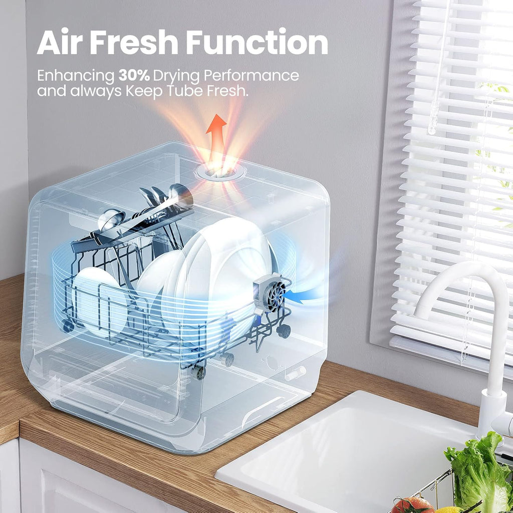COMFEE' Portable Mini Dishwasher Countertop with 5L Built-in Water Tank wourant