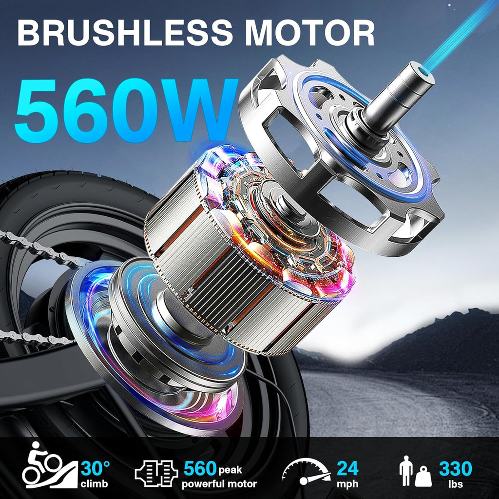 Electric Bike for Adults Teens Folding E-Bike Commuter City Foldable ebike Motor 48V 24MPH wourant
