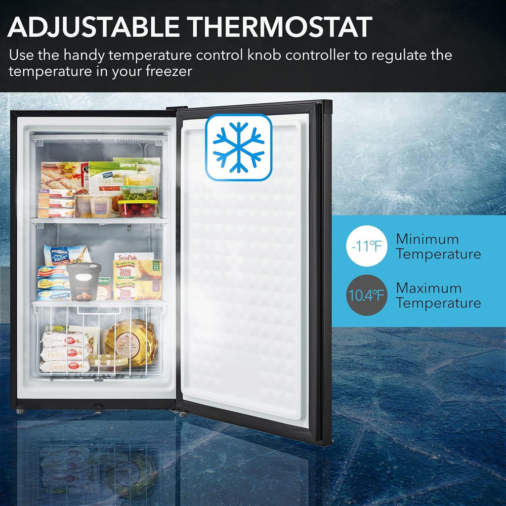 Whynter CUF-112SS Mini, Energy Star Rated Small Upright Freezer with Lock, Stainless Steel -1.1 Cubic Feet wourant